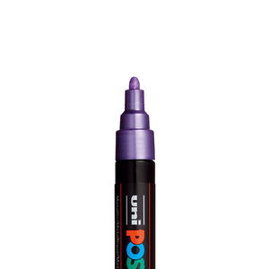 Маркер Uni POSCA PC-5M, фиолетовый металлик, 2.5 мм